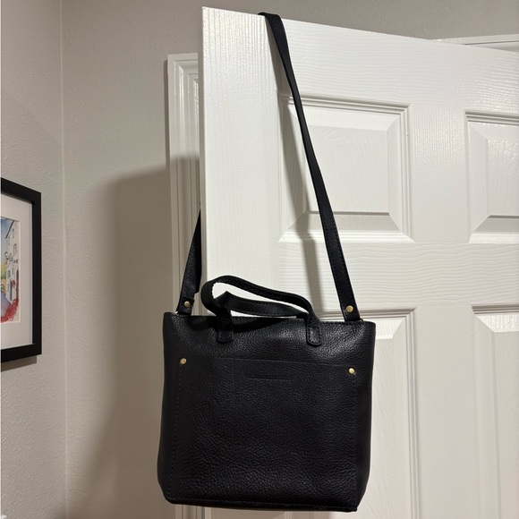 Portland Leather Black Tote Bag - Picture 2 of 4